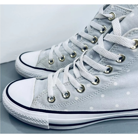 Converse 562036F Womens CTAS High Top Sneakers Polka Dot Pure Platinum Sz 5M EXC - Picture 8 of 15
